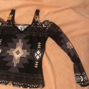 Cold shoulder embellished top